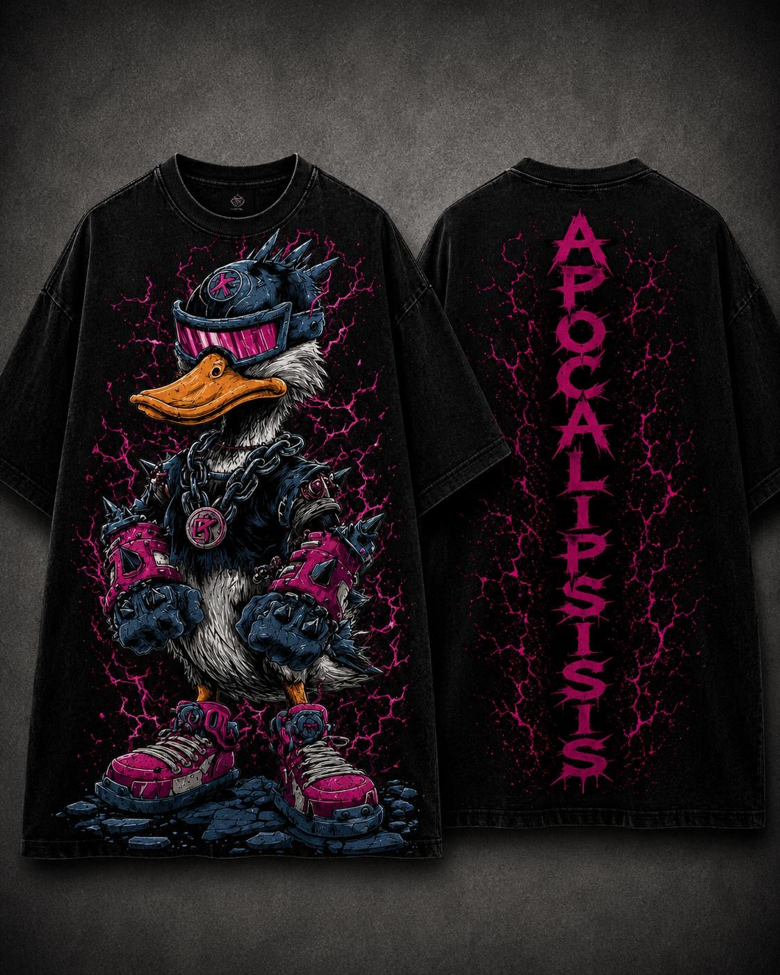 APOCALIPSIS DUCK — Camiseta Oversized Cyberpunk